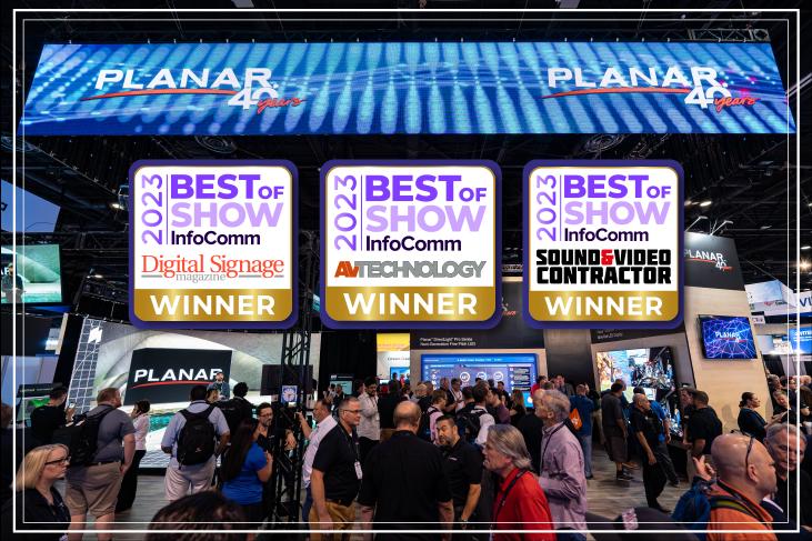 米蘭PLANAR三款產品同時斬獲InfoComm最佳展示獎